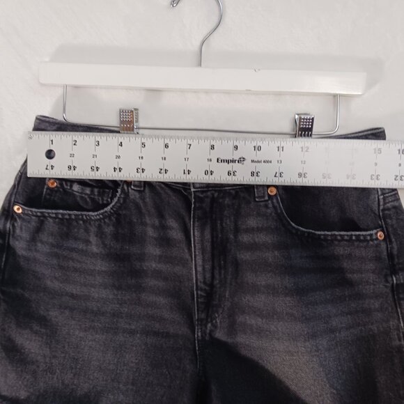 Garage Denim, Mom High Rise, Black, Distressed, Denim Shorts, Size 29, Grunge - Picture 10 of 15